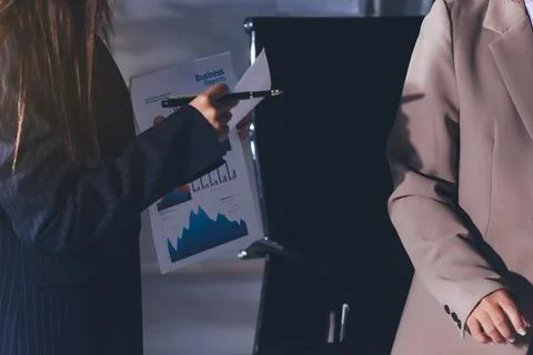Accountants processing financial documents and taxes, managing corporate fi.. 스톡 사진