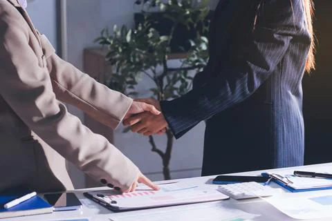 Accountants processing financial documents and taxes, managing corporate fi.. 스톡 사진