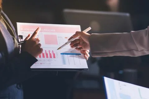 Accountants processing financial documents and taxes, managing corporate fi.. 스톡 사진