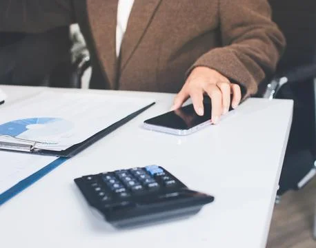 Accountants processing financial documents and taxes, managing corporate fi.. 写真素材