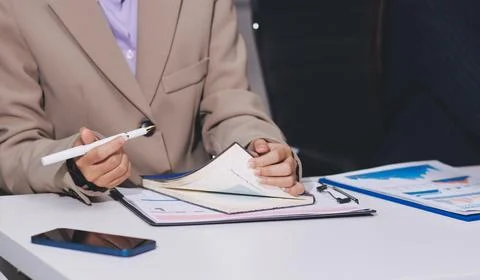 Accountants processing financial documents and taxes, managing corporate fi.. Stock Photos