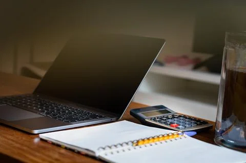 Accountant's table, counting finances Stock Photos