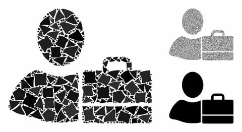 Accounter Mosaic Icon of Trembly Elements 库存插图