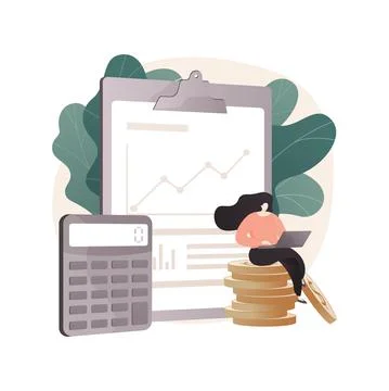 Accounting abstract concept vector illustration. Stock Illustration