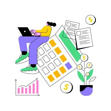 Accounting abstract concept vector illustration. Stock Illustration