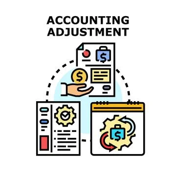 Accounting adjustment process cycle concept vector illustration イラスト素材