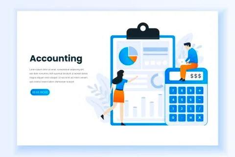 Accounting and audit vector template Stock Illustration