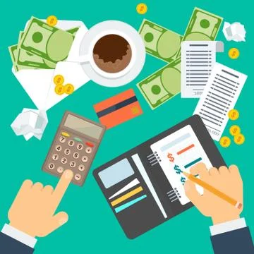 Accounting audit concept Stock Illustration