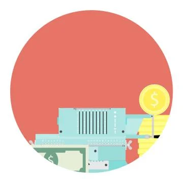 Accounting audit icon Stock Illustration