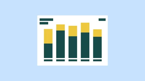 Accounting Bar Graph 2d Animation with Alpha Matte Stock Footage 336161542