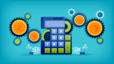 Accounting calculations and making reports of statistical analysis for comp.. Stock Footage 256963596