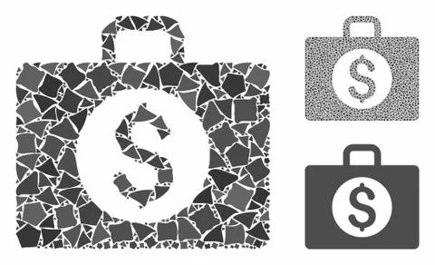 Accounting case Mosaic Icon of Bumpy Elements Stock Illustration