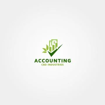 Accounting CBD industries vector logo design Stock Illustration
