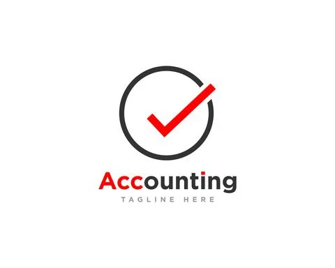 Accounting Check Logo Design Vector Stock Illustration