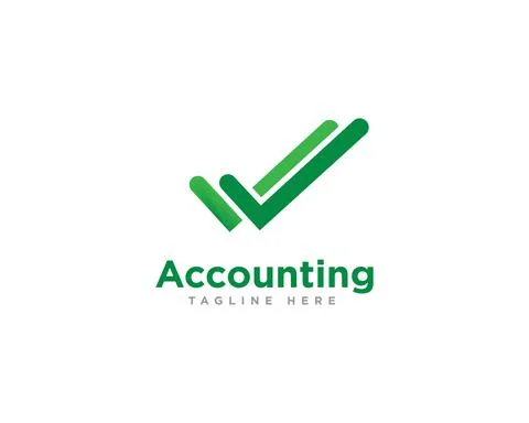 Accounting Check Logo Design Vector Stock Illustration