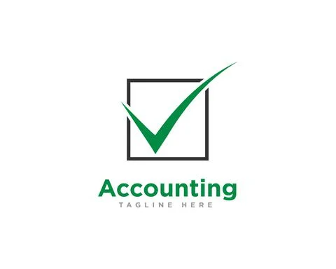 Accounting Check Logo Design Vector Illustrazione stock