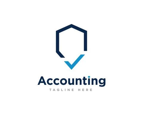 Accounting Check Logo Design Vector Stock Illustration