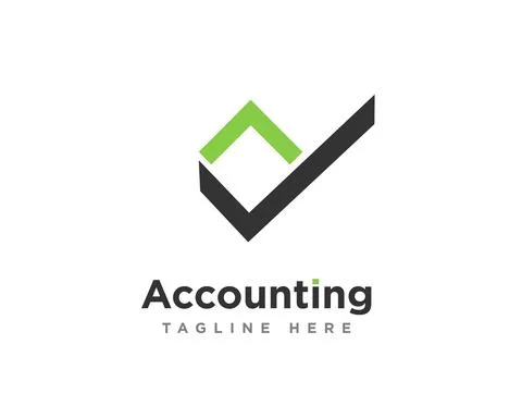 Accounting Check Logo Design Vector Stock Illustration
