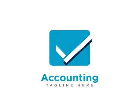 Accounting Check Logo Design Vector Stock Illustration