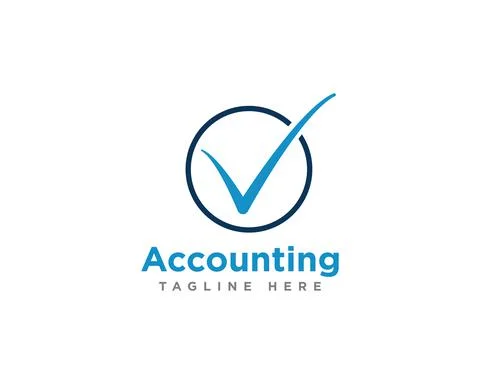 Accounting Check Logo Design Vector Stock Illustration