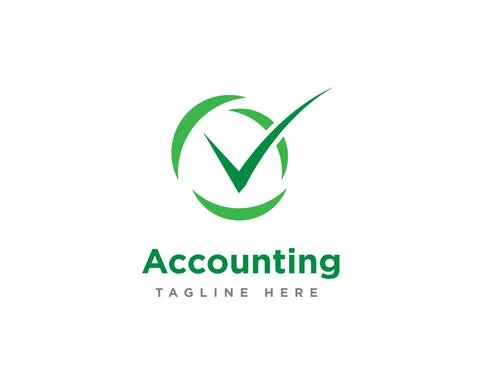 Accounting Check Logo Design Vector Stock Illustration
