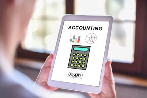 Accounting concept on a tablet Stock-Fotos