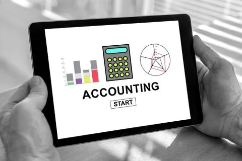 Accounting concept on a tablet Stock-Fotos