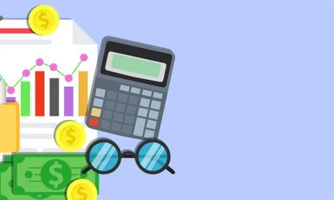 Accounting concept vector flat illustration design. Business financial manage Stock Illustration