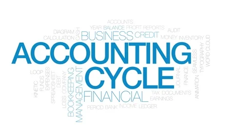 Accounting cycle animated word cloud. Kinetic typography. Stock Footage 111431977