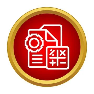 Accounting document calculation managing financial report icon イラスト素材