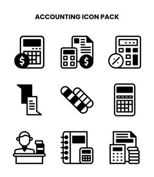 Accounting DuoTone Vector Icons Pack Stock Illustration
