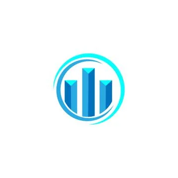 Accounting, finance creative logo template vector isolated Illustrazione stock