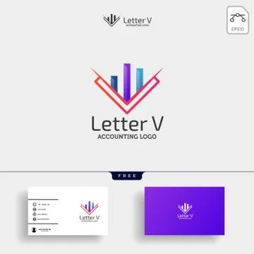 Accounting, finance creative logo template vector isolated Illustrazione stock