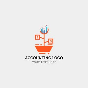 Accounting, finance creative logo template vector isolated Illustrazione stock