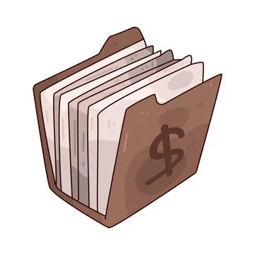 Accounting Folder illustration 库存插图