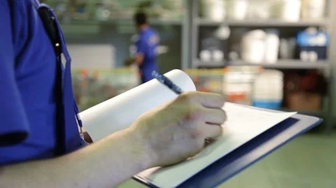 Accounting for food at the supermarket Stock Footage