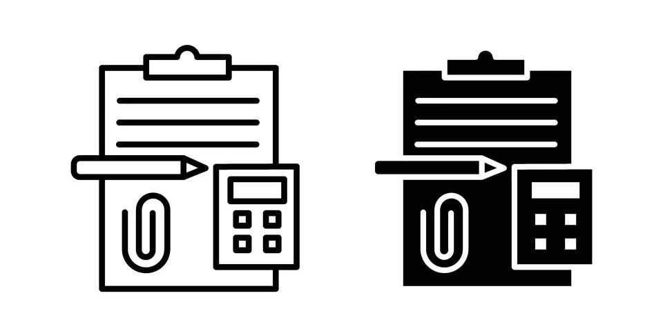 Accounting icon bundle for website design projects Stock Illustration