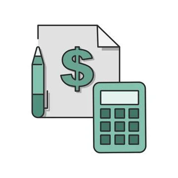 Accounting icon. Illustrazione stock
