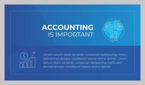 Accounting importance presentation slide template Stock Illustration