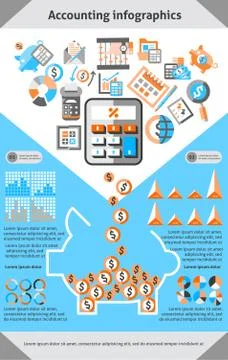 Accounting infographics set Illustration