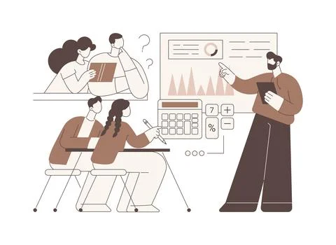 Accounting isolated cartoon vector illustrations. Ilustración de archivo