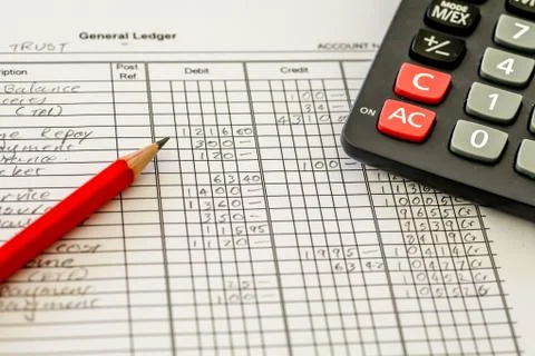 Accounting Ledger Stockfoto's