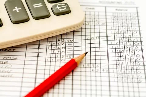 Accounting Ledger Stockfoto's