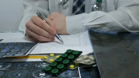 Accounting of medicines Stock Footage 89833540