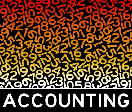 Accounting numbers Stock Illustration