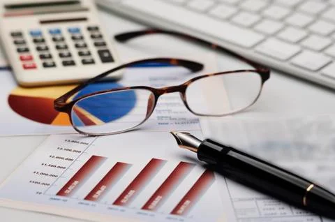 Accounting objects Foto stock