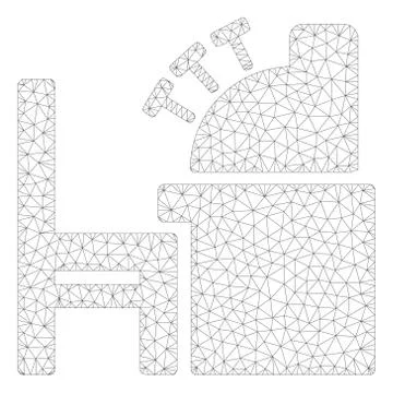 Accounting Office Polygonal Frame Vector Mesh Illustration Stock-Illustration