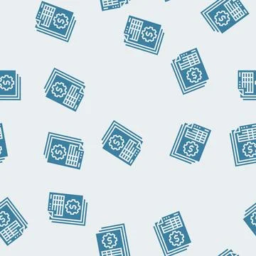 Accounting reports glyph seamless pattern Stockillustratie