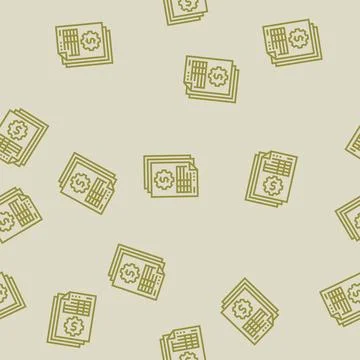 Accounting reports line seamless pattern Stockillustratie
