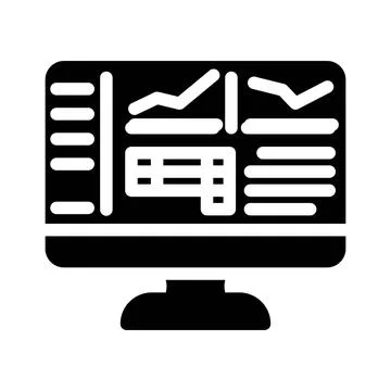 Accounting software glyph icon vector illustration Ilustración de archivo